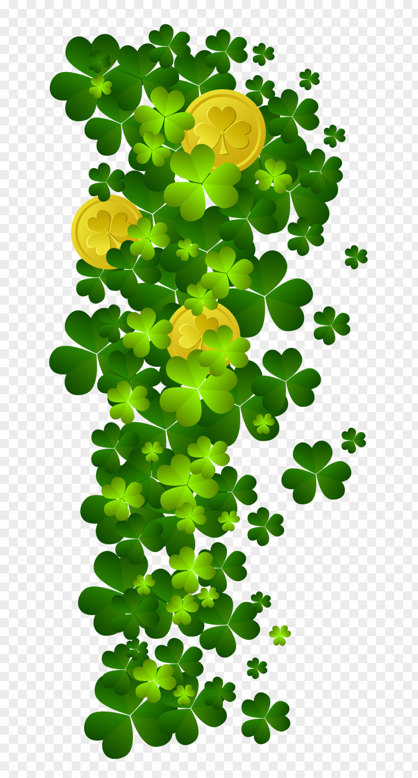 St Patricks Shamrock With Coins PNG Clipart Saint Patrick's Day Clip Art PNG