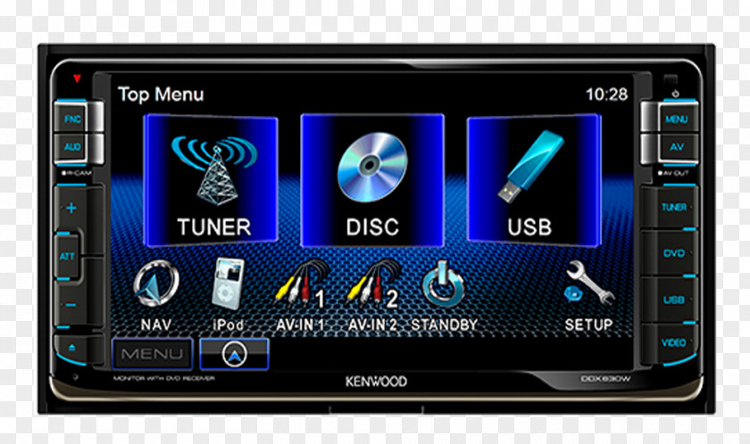 Vehicle Audio Kenwood Corporation Touchscreen ISO 7736 Automotive Head Unit PNG
