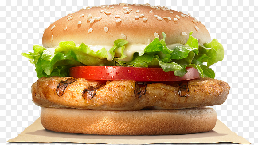 Grilled Chicken Burger King Sandwiches Hamburger Cheeseburger TenderCrisp PNG
