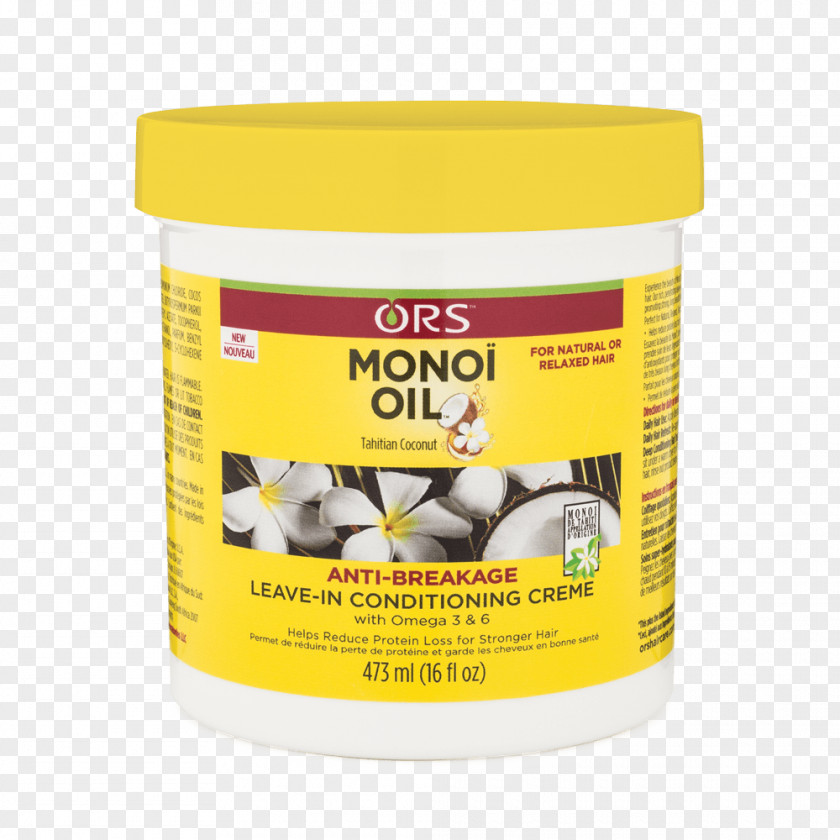 Oil ORS Monoi Anti-Breakage Leave-In Conditioning Creme Hair Care Cantu Shea Butter Repair Cream PNG