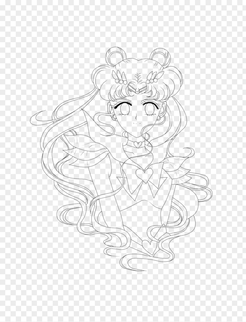 Sailor Moon Line Art Drawing Visual Arts DeviantArt PNG