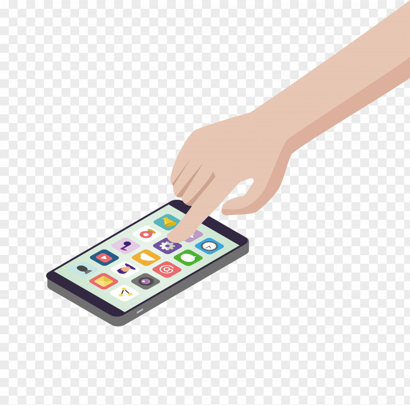 Smartphone Hand PNG