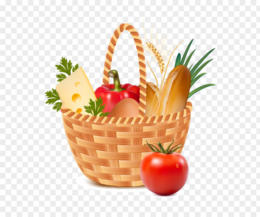 Vector Basket Of Vegetables Cartoon Royalty-free Clip Art PNG