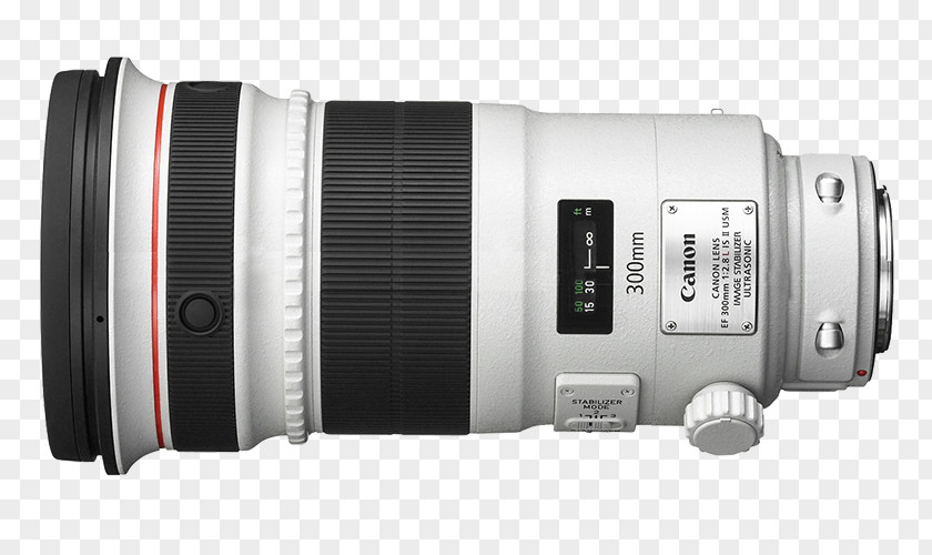 Camera Lens Canon EF Mount EOS 300mm Telephoto PNG
