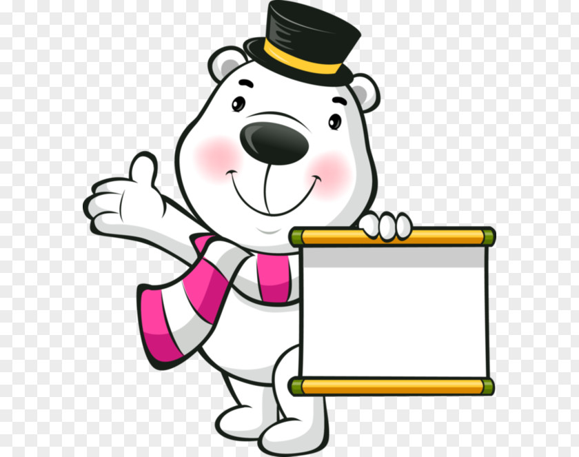 Cartoon Bear Signs Polar Clip Art PNG