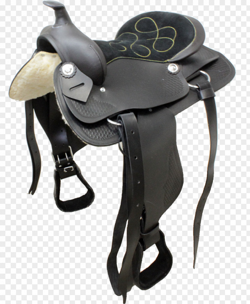 Horse Saddle Pony Western Black PNG