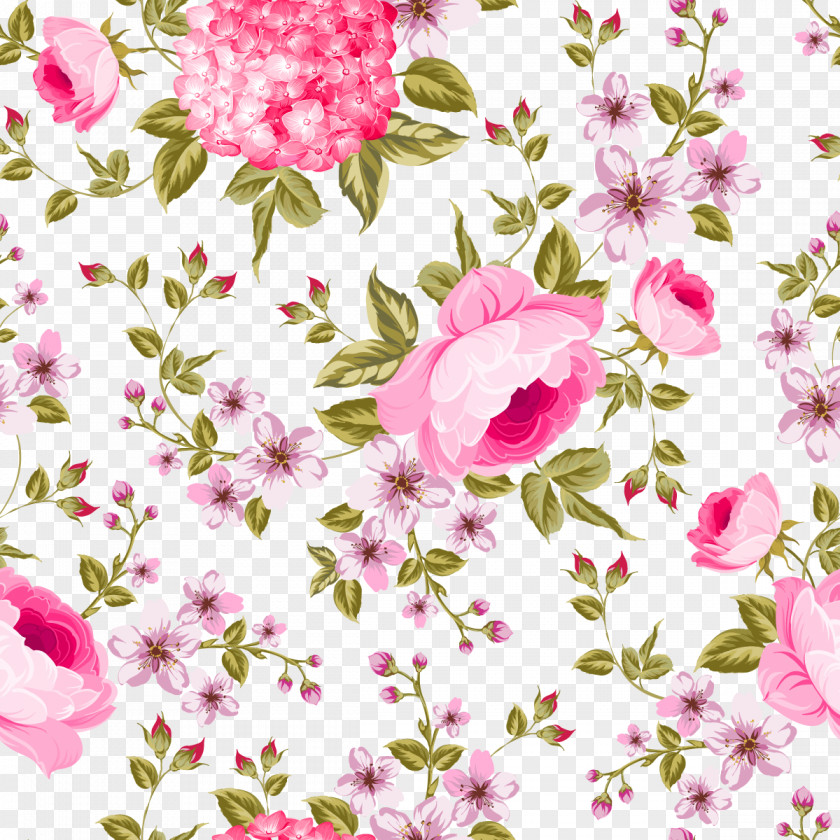 Vector Pink Flowers Peony Stock Illustration PNG