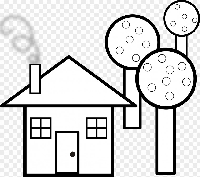 Art Cliparts Black House And White Clip PNG