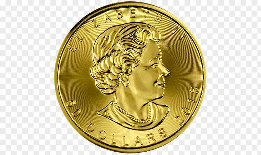 Gold Coins Coin Canadian Maple Leaf Bullion PNG