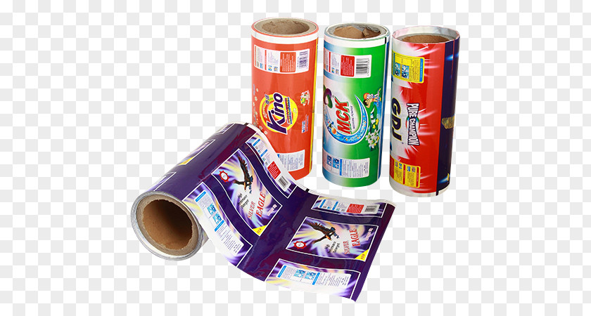 Cinema Roll Packaging And Labeling Laundry Detergent Plastic Aluminum Can PNG