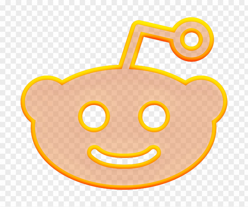 Happy Smiley Line Icon Reddit Social PNG