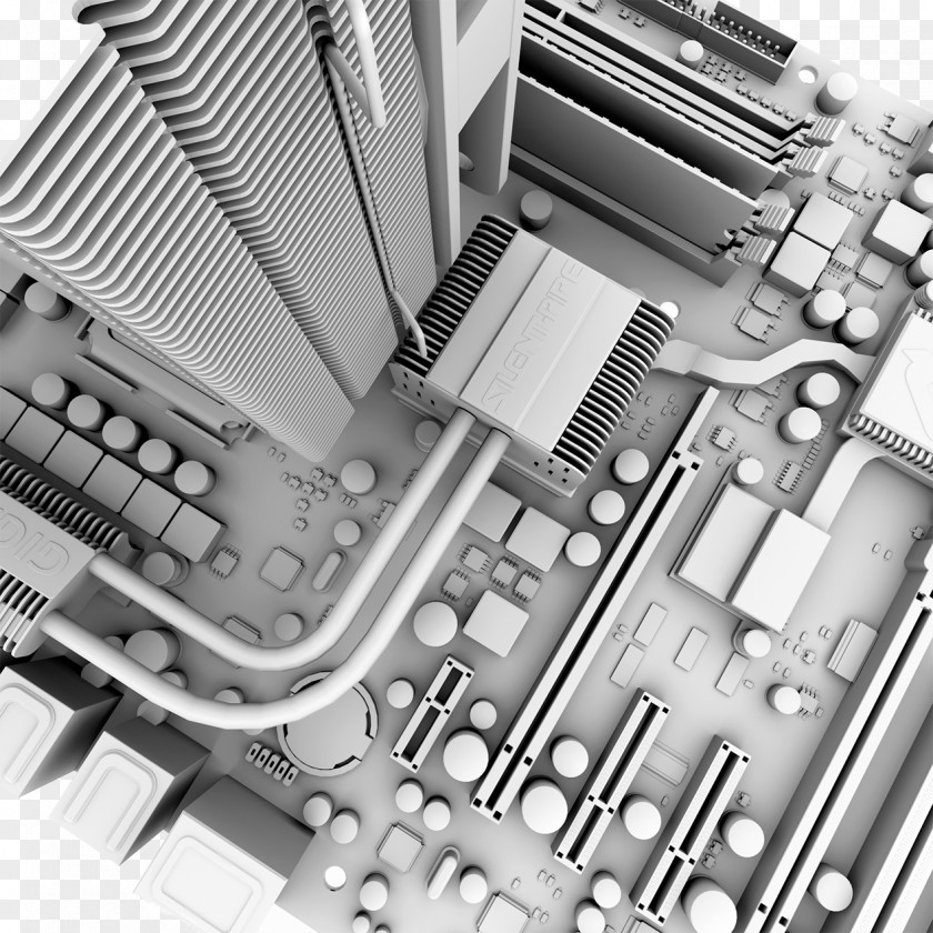 Circuit Chip Motherboard Printed Board Electronic Component Integrated Switch PNG