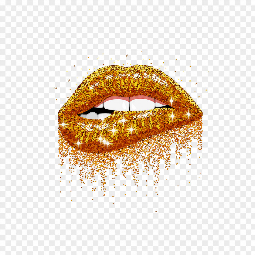 Lip Glitter Mouth Font Close-up PNG