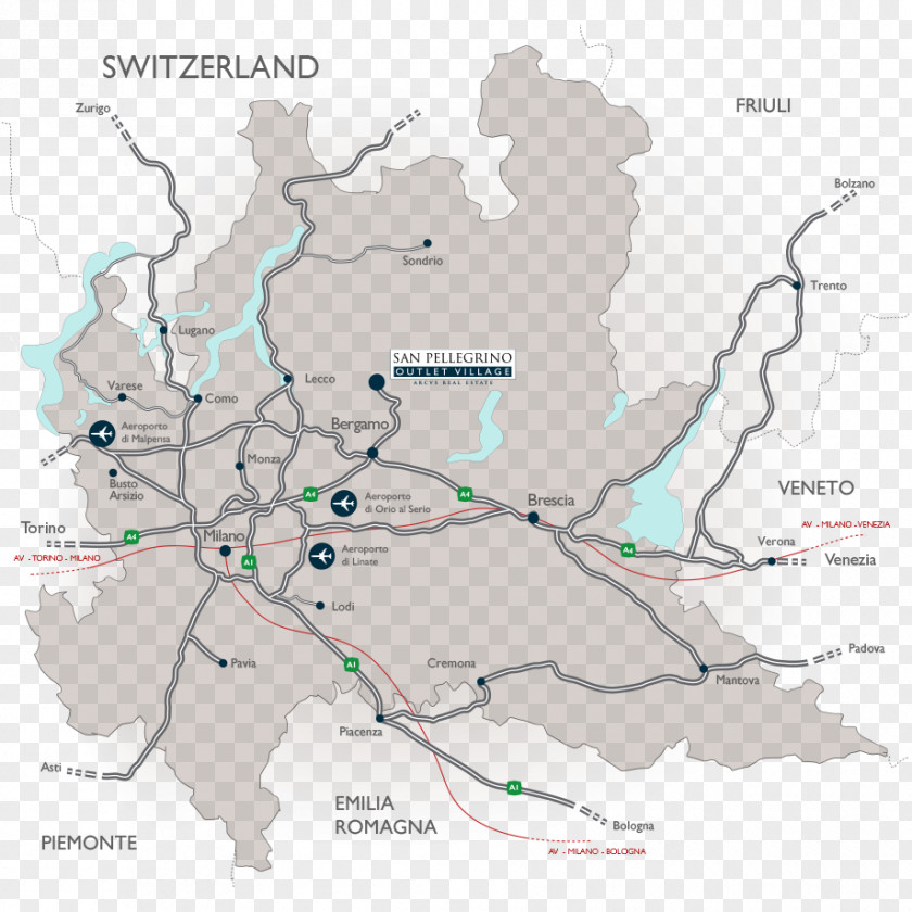 San Pellegrino Terme Arcus Real Estate Progetto Innovativo Map Via Aeroporto PNG