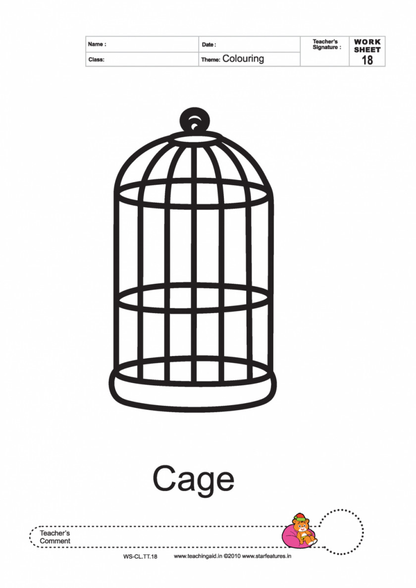 Bird Cage Birdcage Parrot Coloring Book Domestic Canary PNG