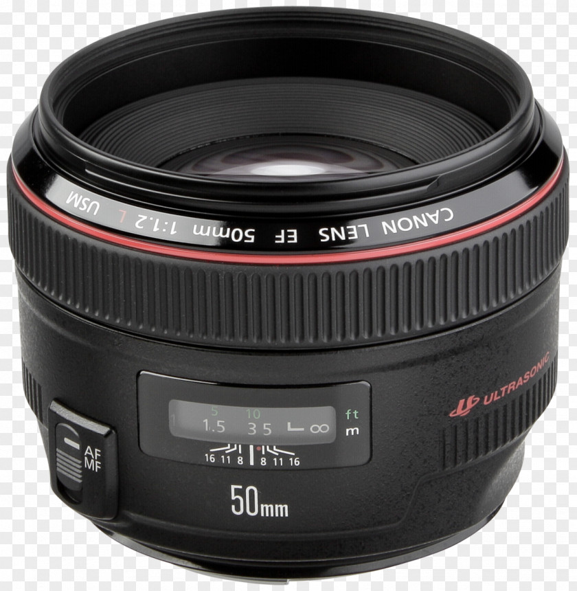 Camera Lens Canon EF 50mm Mount Nikon AF Nikkor 50 Mm F/1.8D F/1.2L USM PNG
