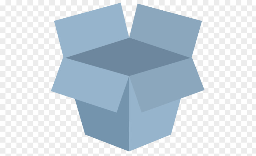 Dropbox Blue Box Square Angle PNG