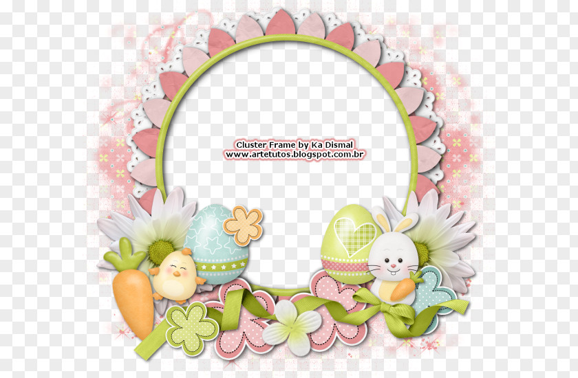 Easter Frame Bunny Cuadro PNG