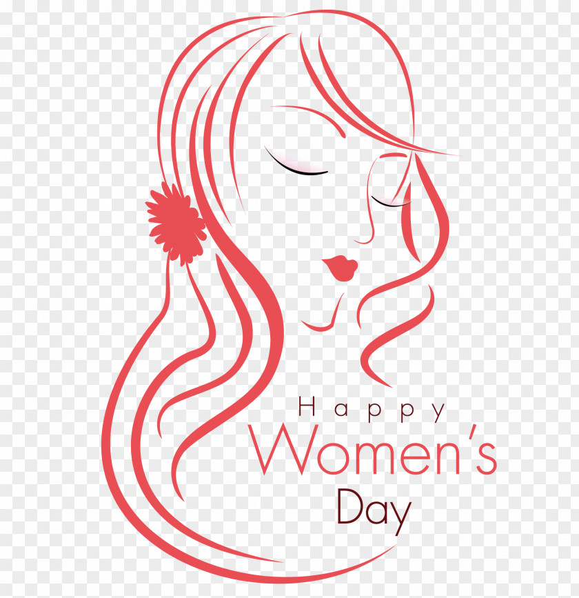 Hand Painted Girls Vector International Womens Day Woman Happiness March 8 Illustration PNG