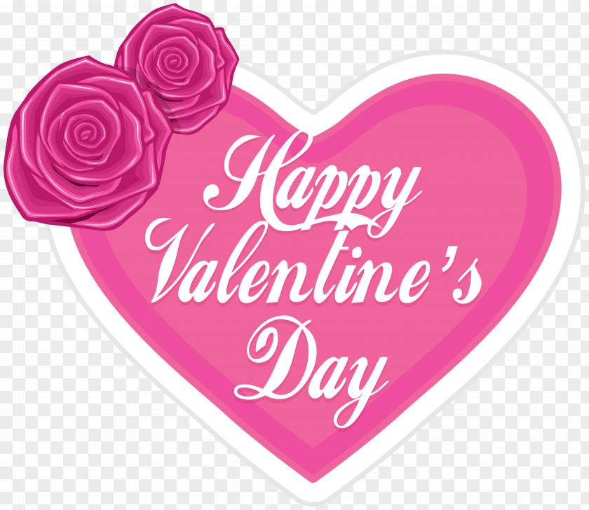 Happy Valentine's Day Pink Heart PNG Clip Art PNG
