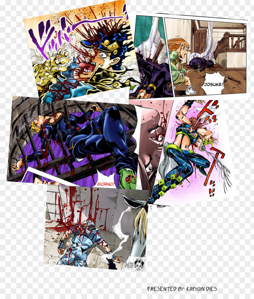 JoJo's Bizarre Adventure Stand Comics Collage PNG Collage, mojo jojo meme clipart PNG