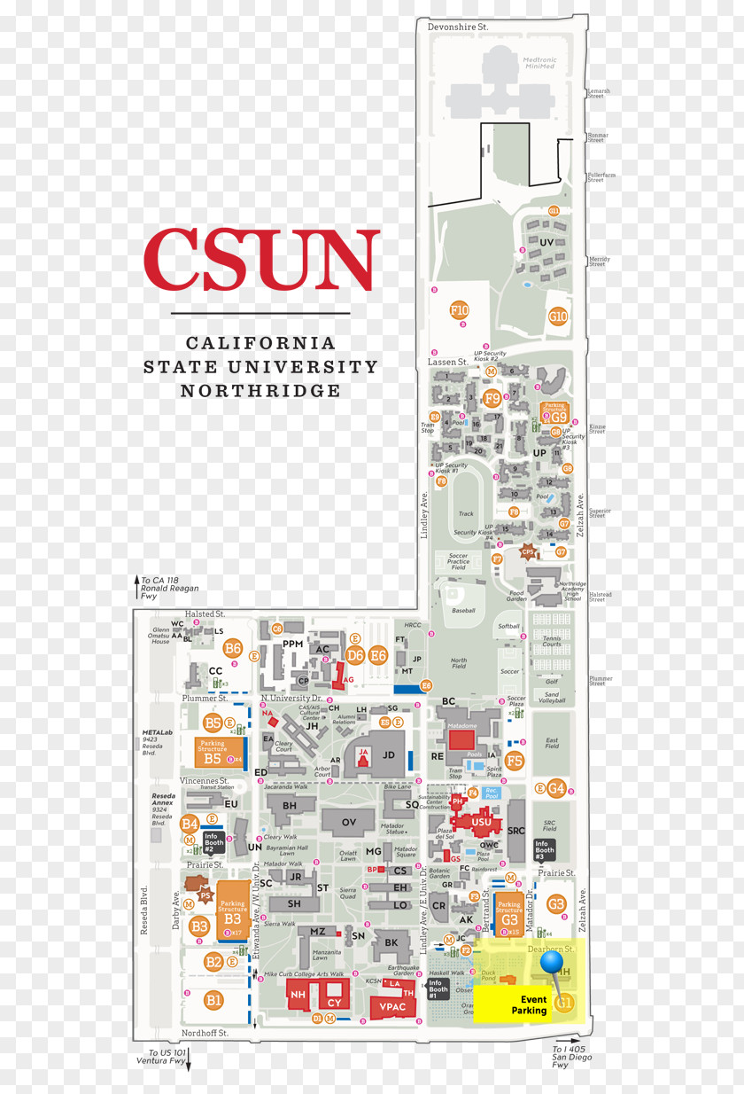 Map St. Cloud State University Csun Cal Northridge PNG