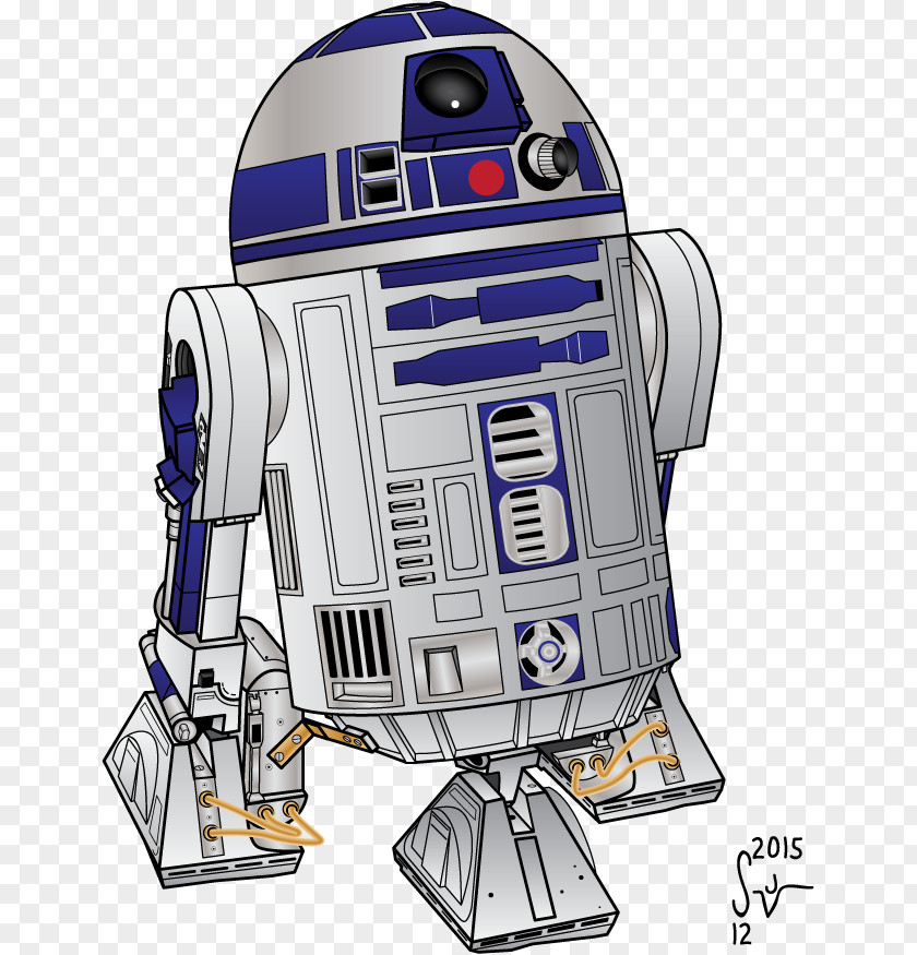 R2d2 R2-D2 C-3PO Cartoon Star Wars Drawing PNG