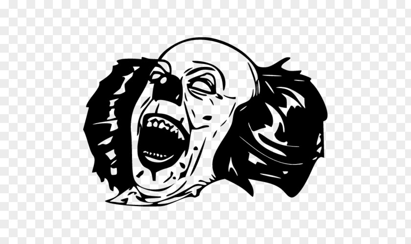 Scary Clown It Decal Sticker Evil PNG
