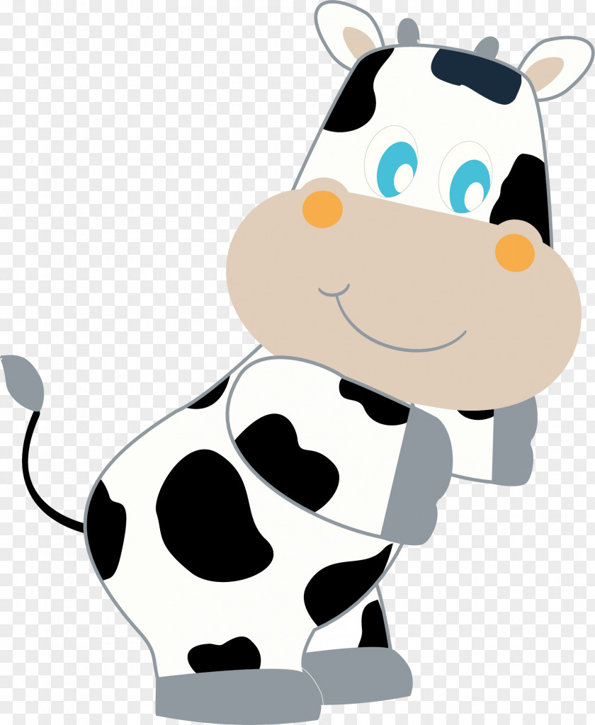 Vector Cute Little Cow Dairy Cattle Computer File PNG