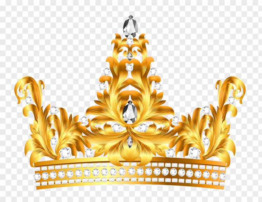 Gold And Diamonds Crown Clipart Clip Art PNG