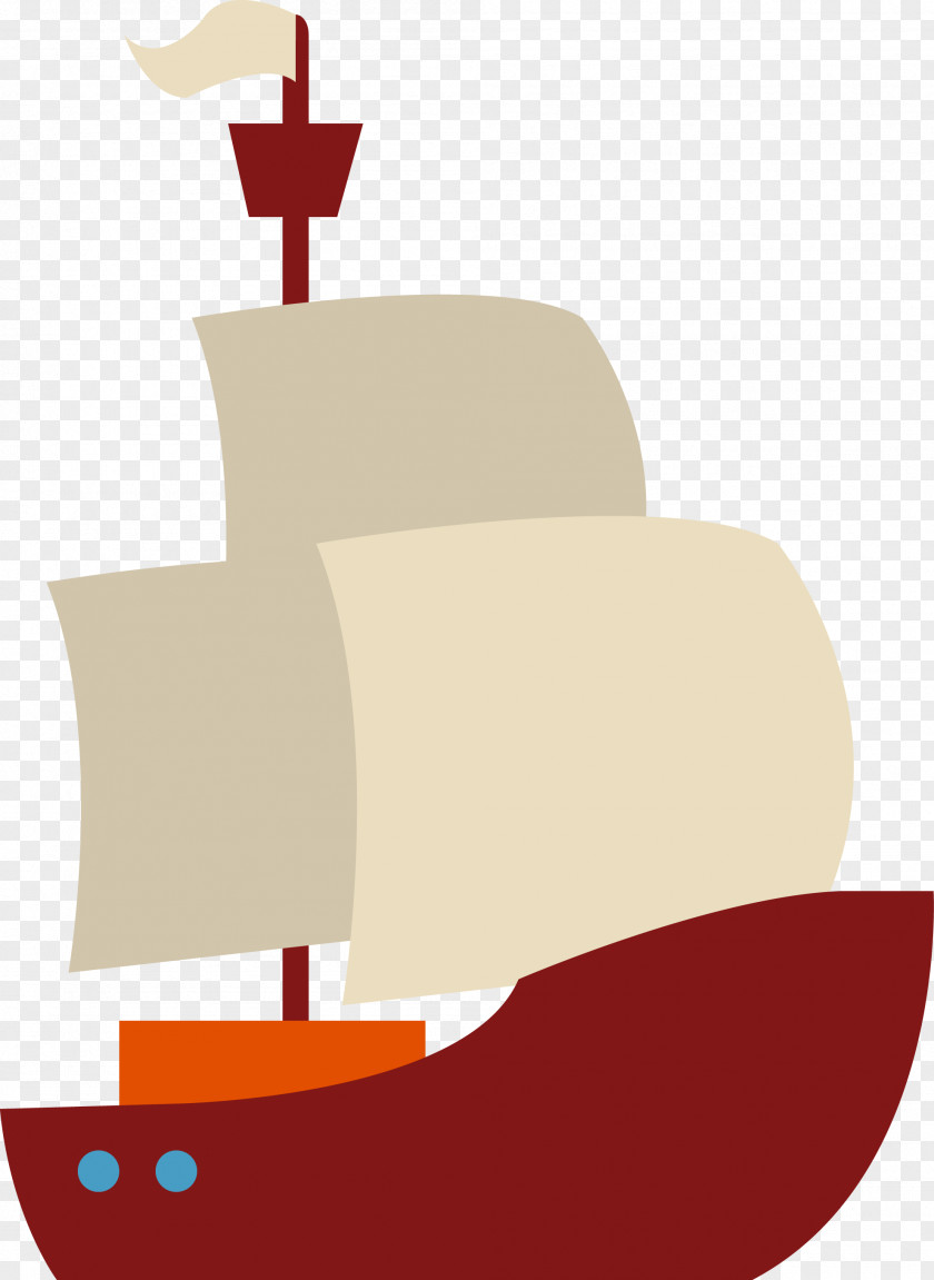 Hand Painted Cartoon Sailing Vector Clip Art PNG