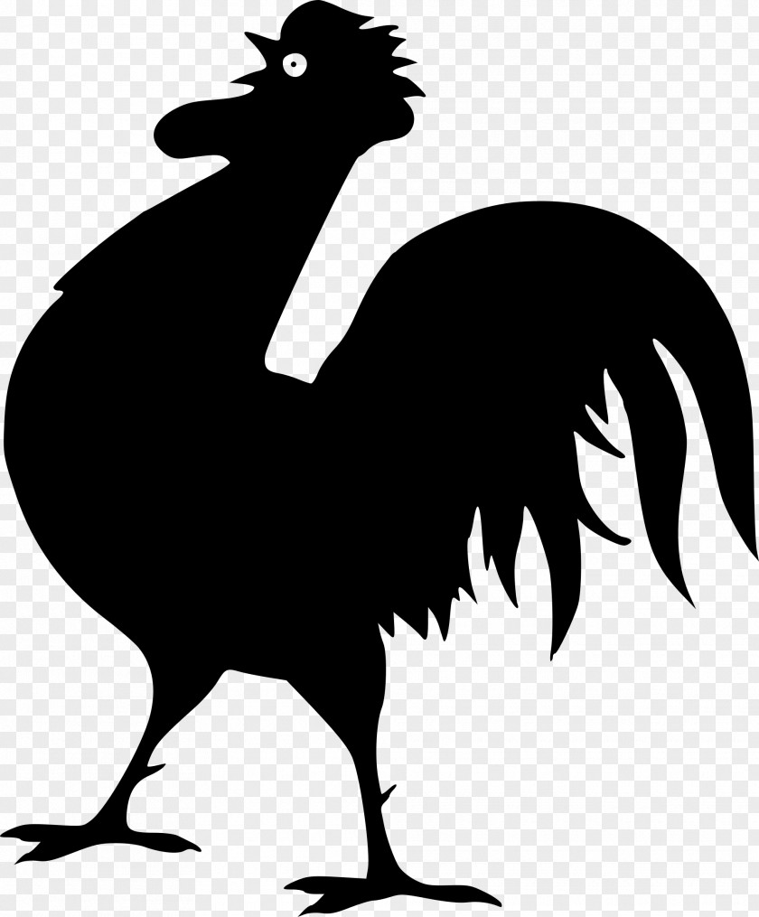 Rooster Chicken Silhouette Broiler PNG