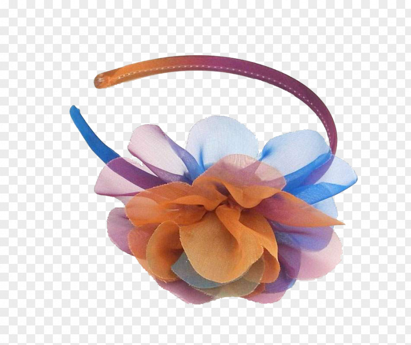 Flowers Pressure Gradient Hair Ring Scrunchie PNG