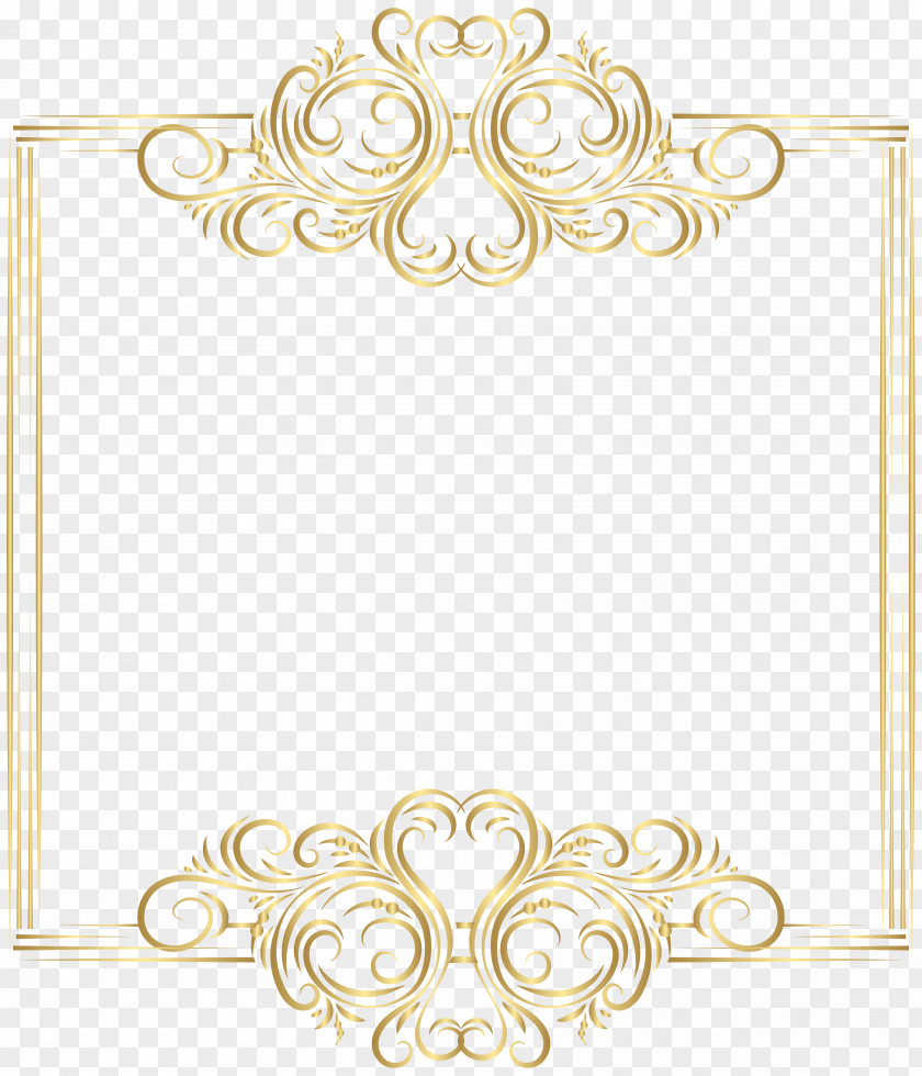 Gold Border Frame Clip Art PNG
