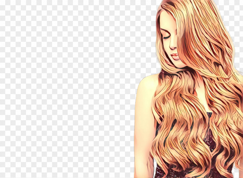 Hair Blond Hairstyle Coloring Long PNG