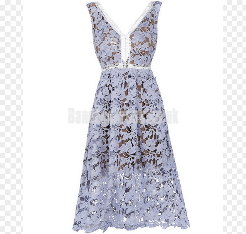 Lace Patterns Cocktail Dress Gown Lilac PNG