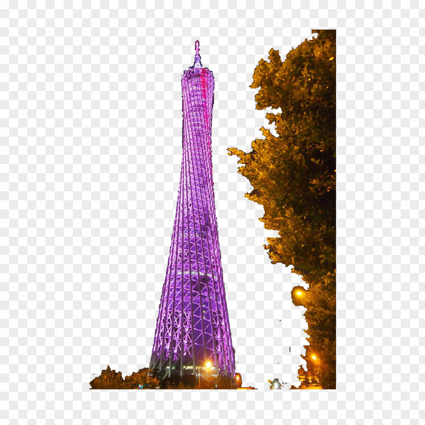 Purple Guangzhou Xiaoman Yao TV Tower Free Material Canton PNG