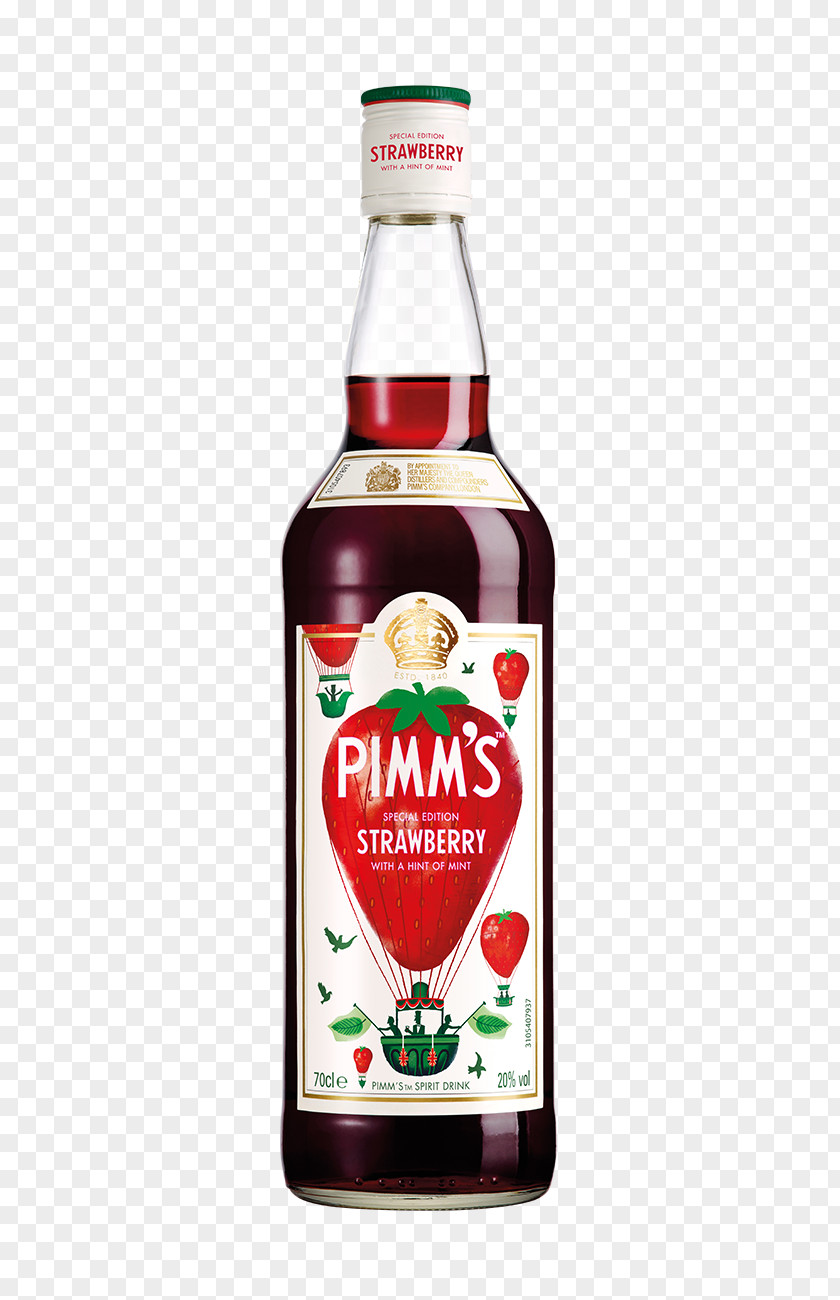 Strawberry Cocktail Liqueur Fruit Cup Gin Cider PNG