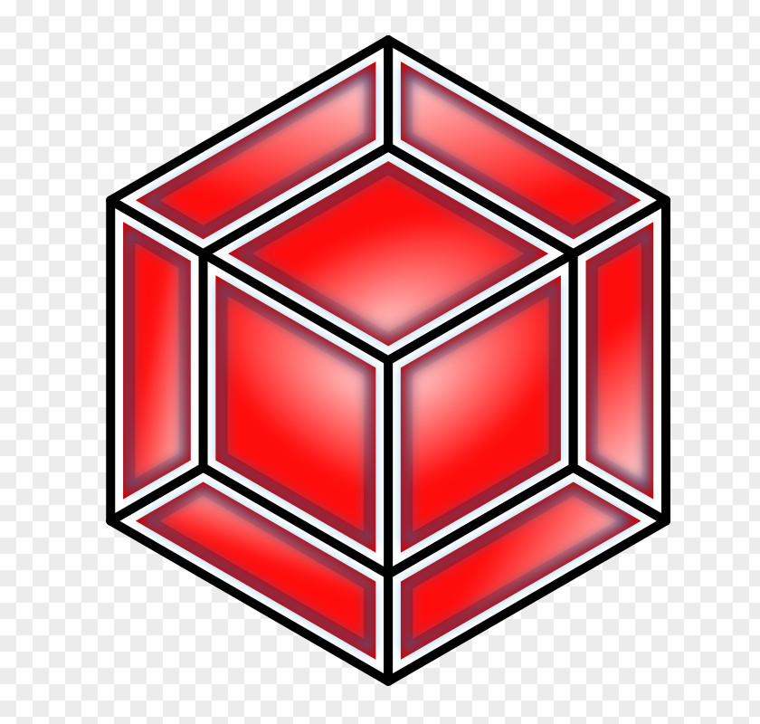 Cube Tesseract Hypercube Red Geometry PNG