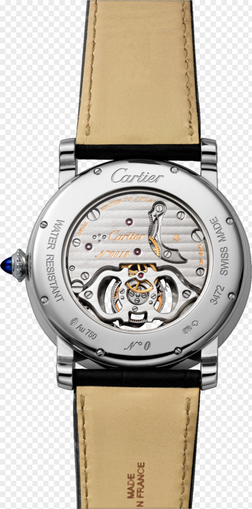 Watch Tourbillon Rotonde De Cartier Clock PNG