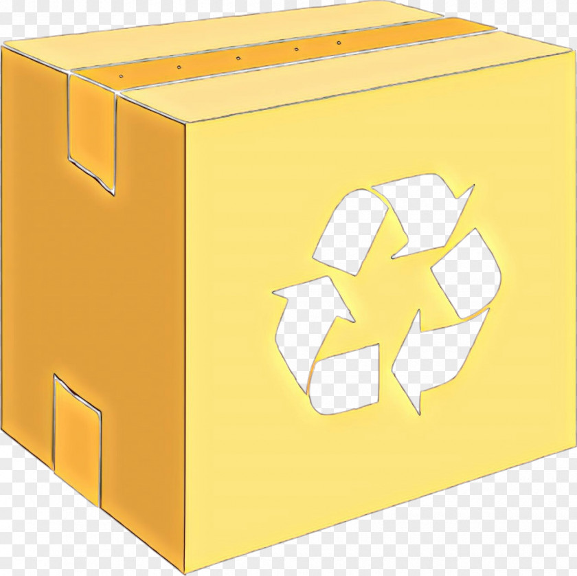 Yellow Box Carton Shipping Packing Materials PNG