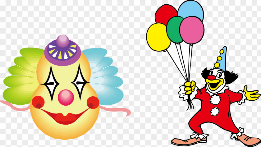 Cartoon Clown Balloon Circus PNG