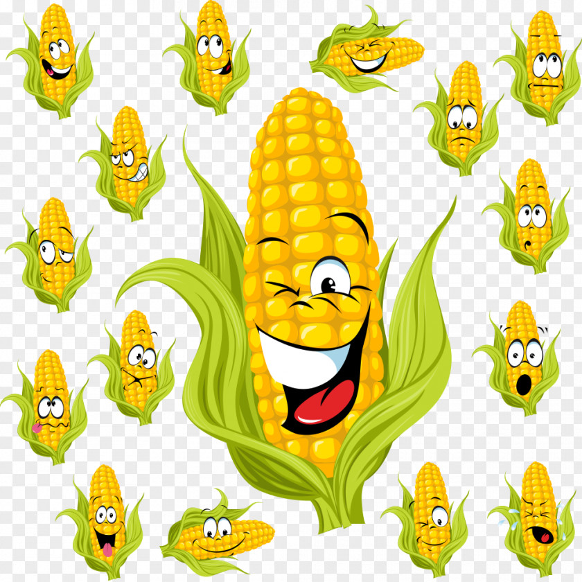 Corn On The Cob Maize Sweet Illustration PNG