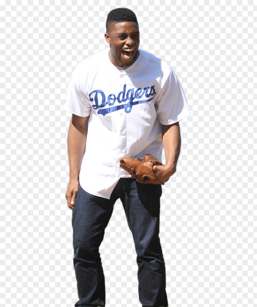 Michael Chadwick Boseman 0 Los Angeles Dodgers Jackie Robinson Jersey PNG