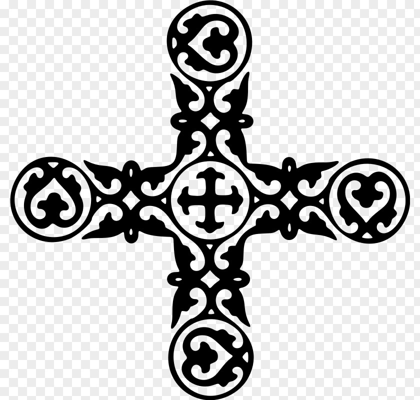 Symbol Black And White Cross Visual Arts PNG
