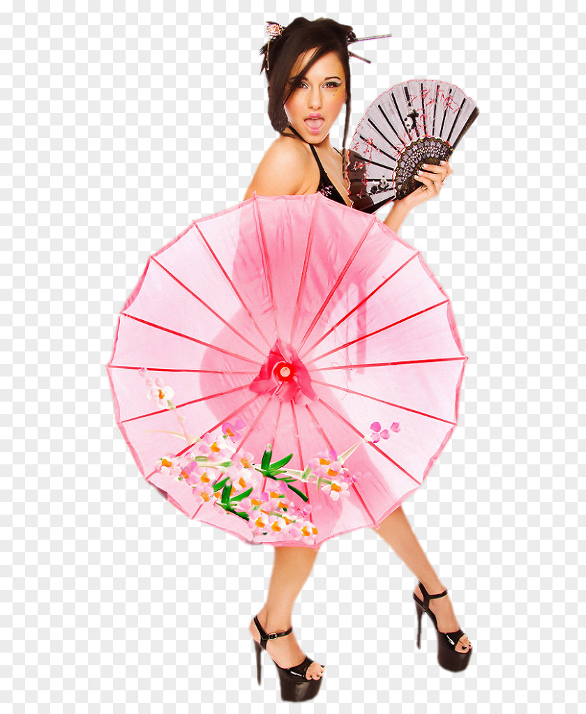 Umbrella Geisha Pink M RTV PNG