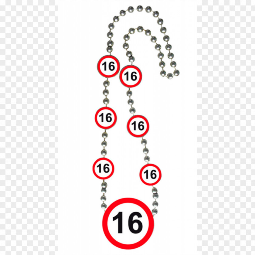 Child Birthday Party Necklace Traffic Sign Jewellery Chain PNG