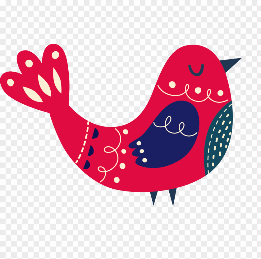 Red Bird Illustration Stock PNG