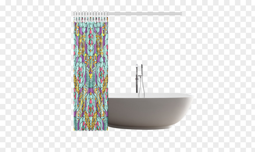 Shower Curtain Douchegordijn Bathroom Drapery PNG