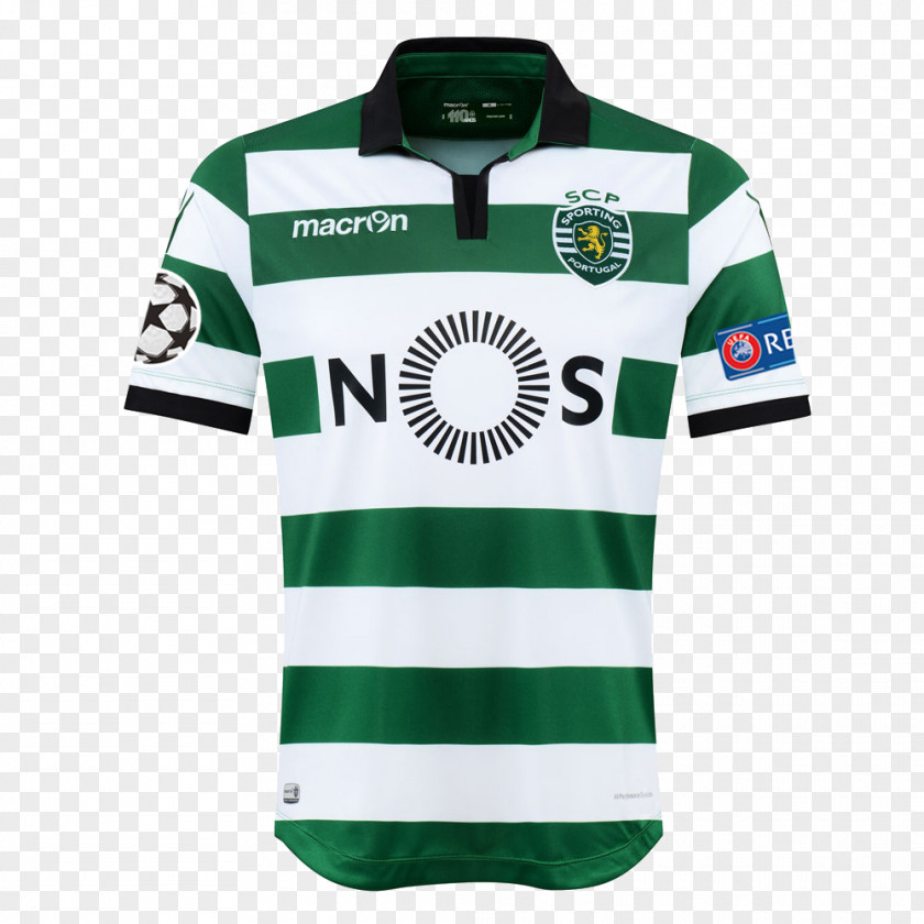 T-shirt Sporting CP Portugal UEFA Champions League Jersey PNG